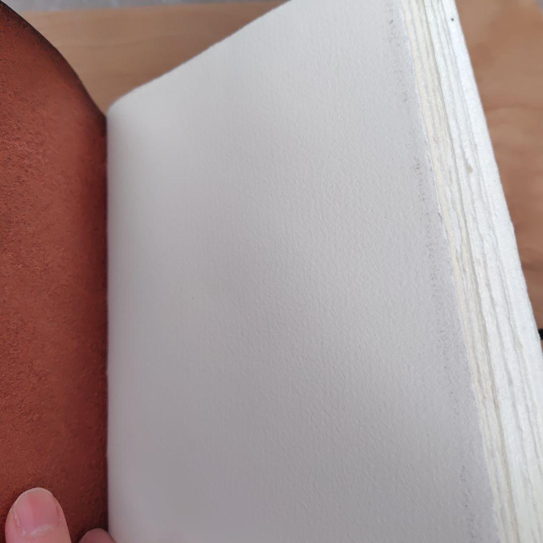 レザー製手縫いノート 赤　レザー　ノート アンティーク ライティングショップ