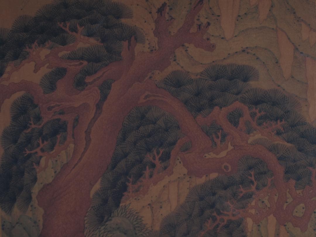 骨董市仕入れ品　中国清時代の掛軸　人物図　肉筆保証　 DE754A7-3