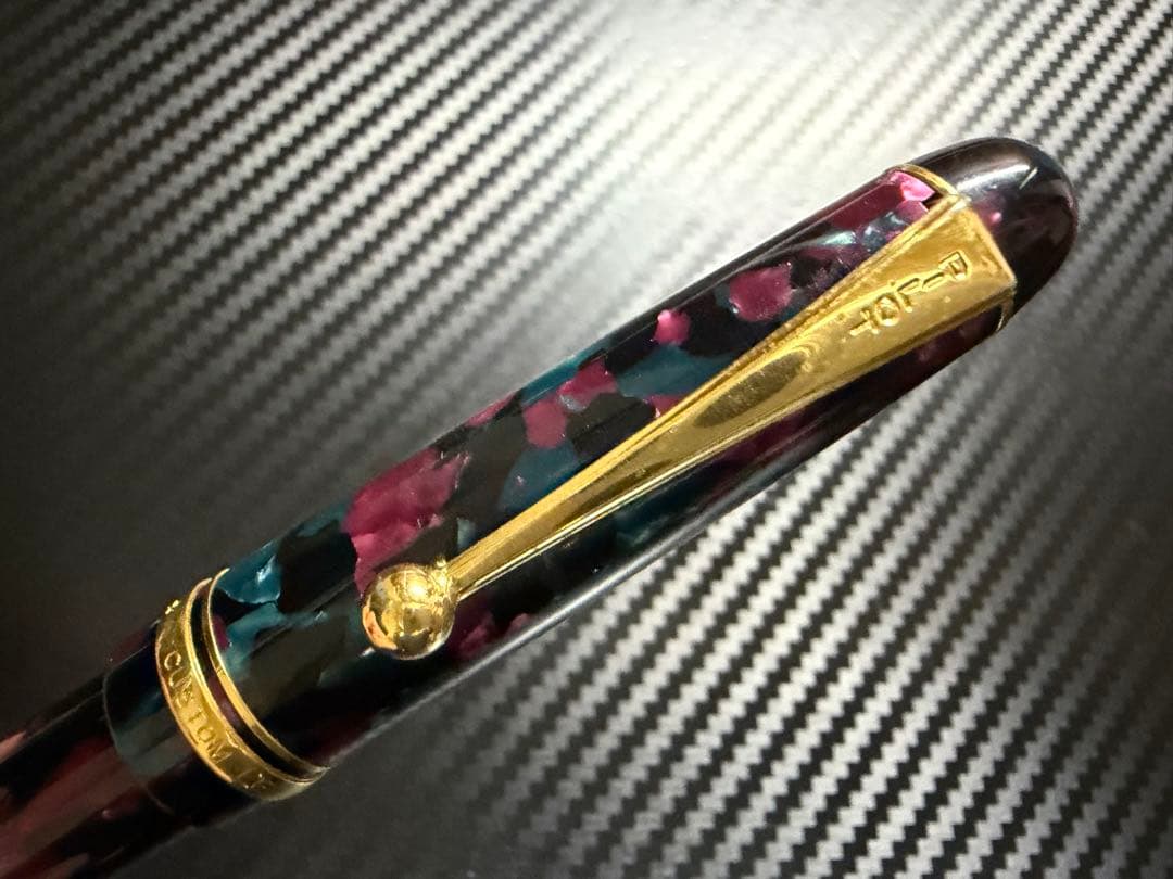 極美品 パイロット カスタム レガンス2 レッド&ブルー F 細字 万年筆