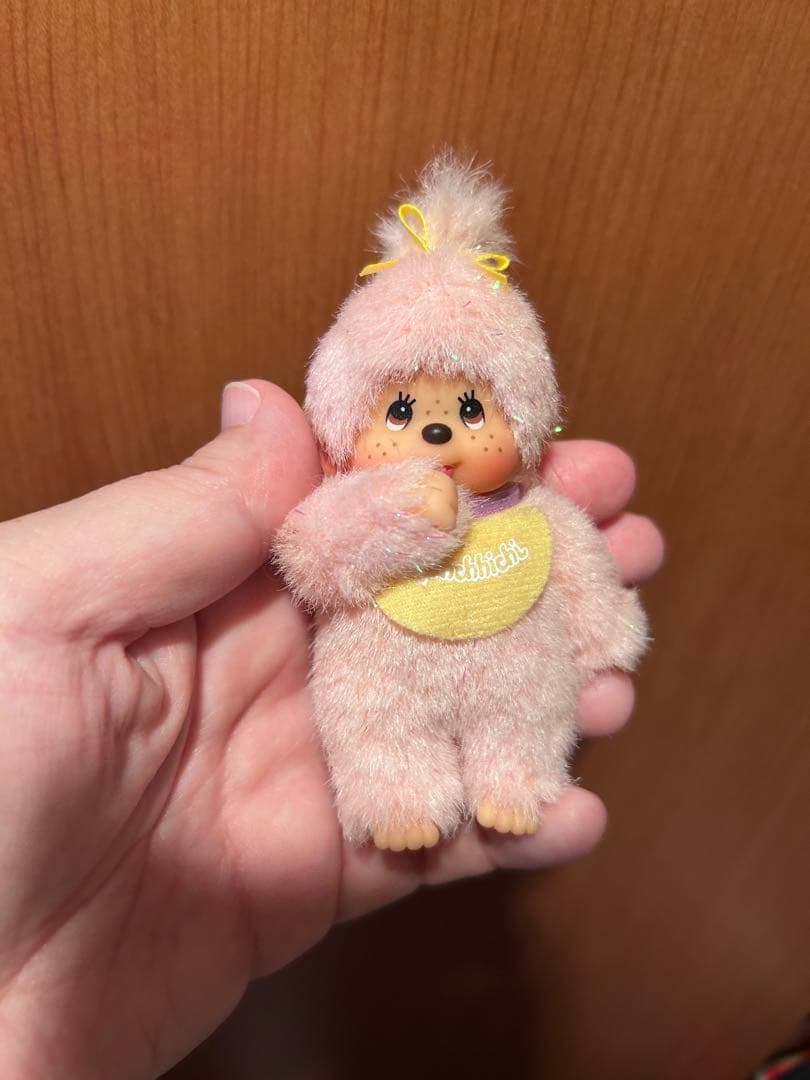 新品 モンチッチ ピンク ラメ キーホルダー　非売品