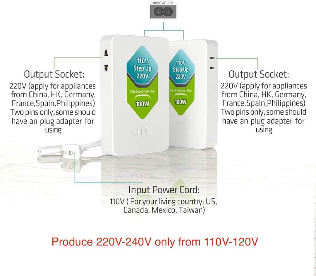 ステップアップ電圧コンバーター ヨーロッパ&アジア用 220-240V