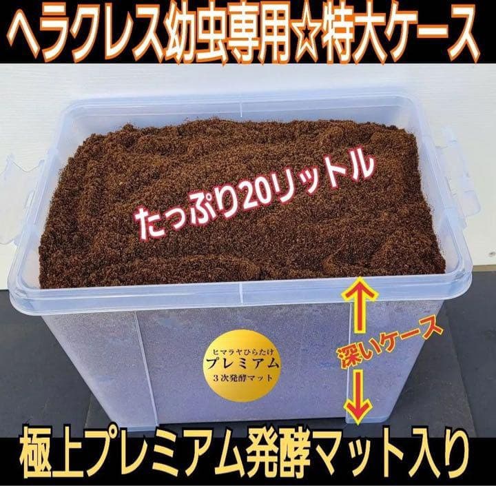 【2ケースセット】20Lボックス☆プレミアム発酵マット入り☆幼虫を入れるだけ！
