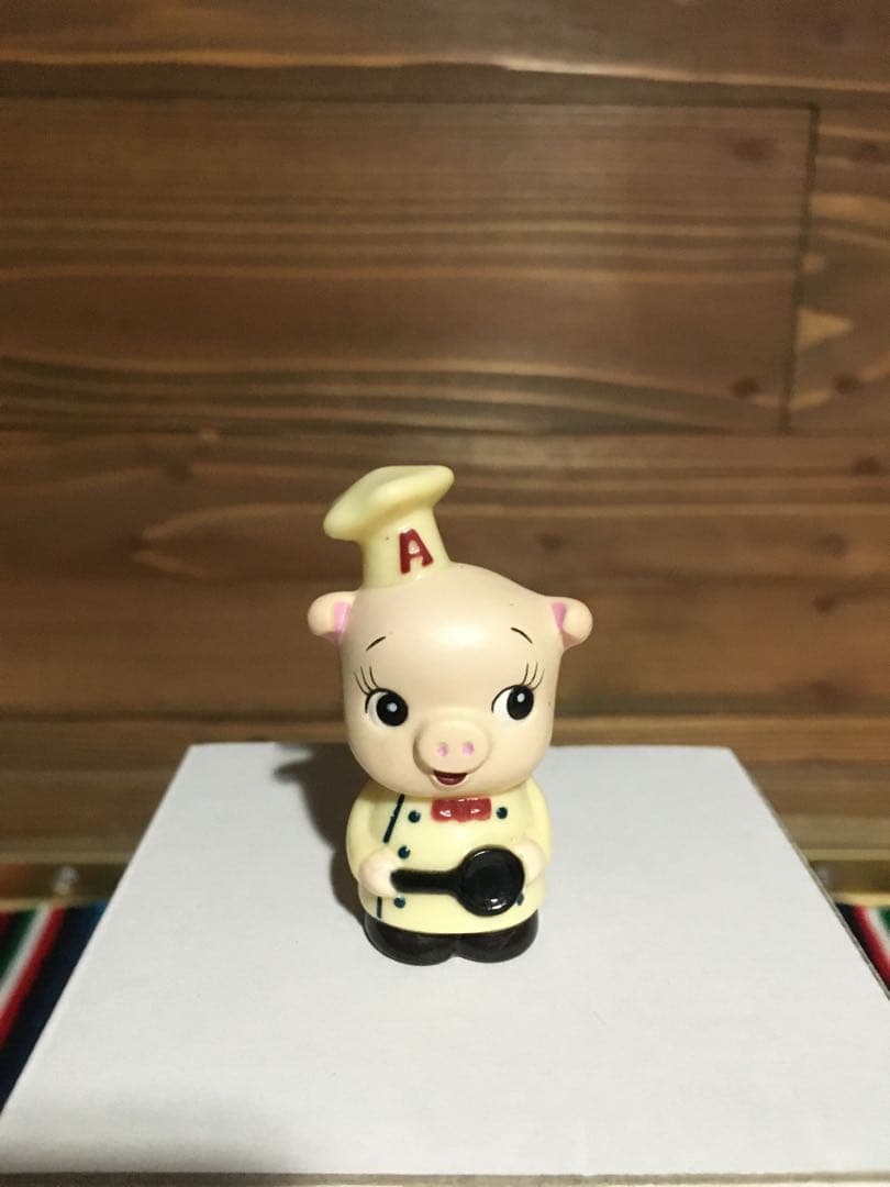 ★メルカリ便★エースコック★こぶた★2匹★コック★ソフビ★貯金箱★昭和★貯金箱★