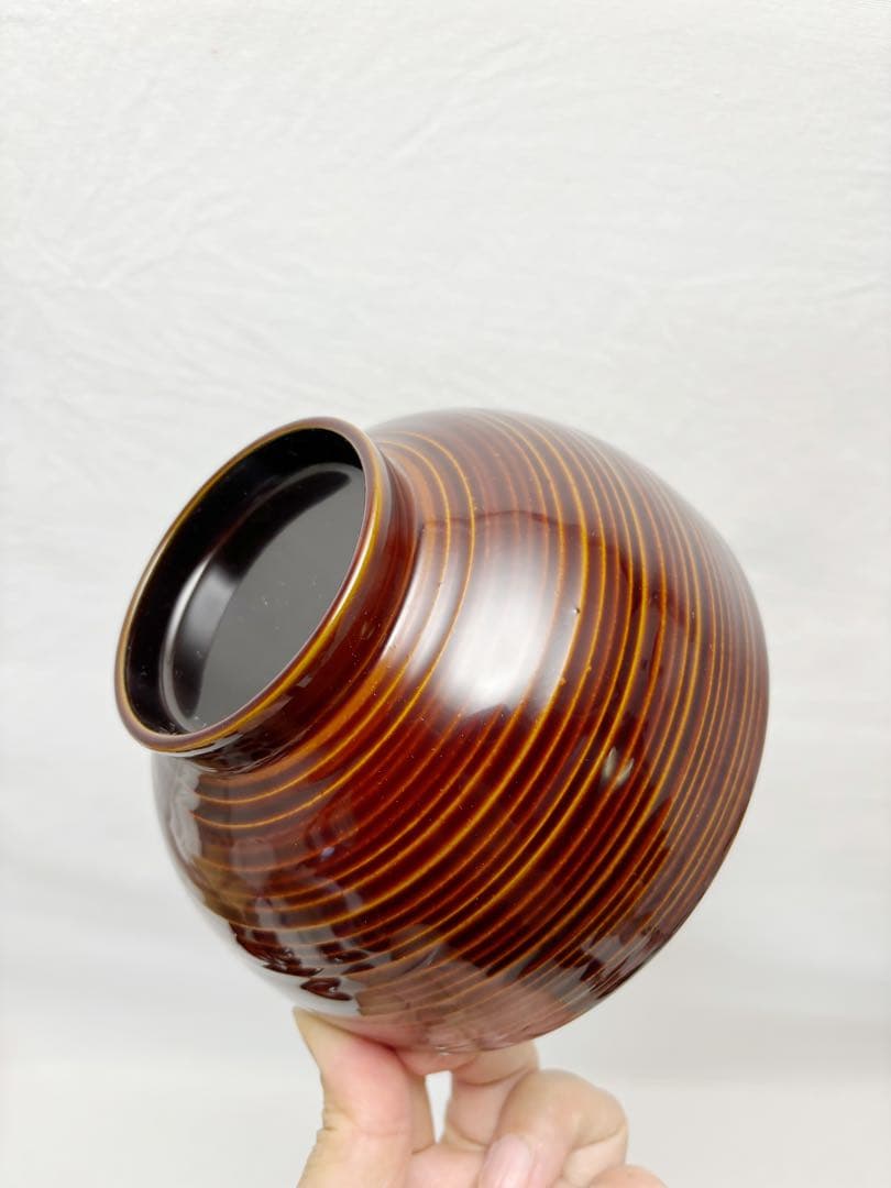 ほぼ未使用 懐石道具 張間麻佐緒作 輪島塗 木製朱竹蒔絵 煮物椀5客千筋共箱