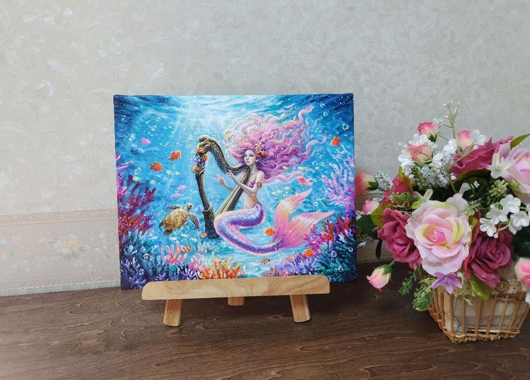 チ*ケ様 【美しい音色】アクリル画 F3 風景画 絵画