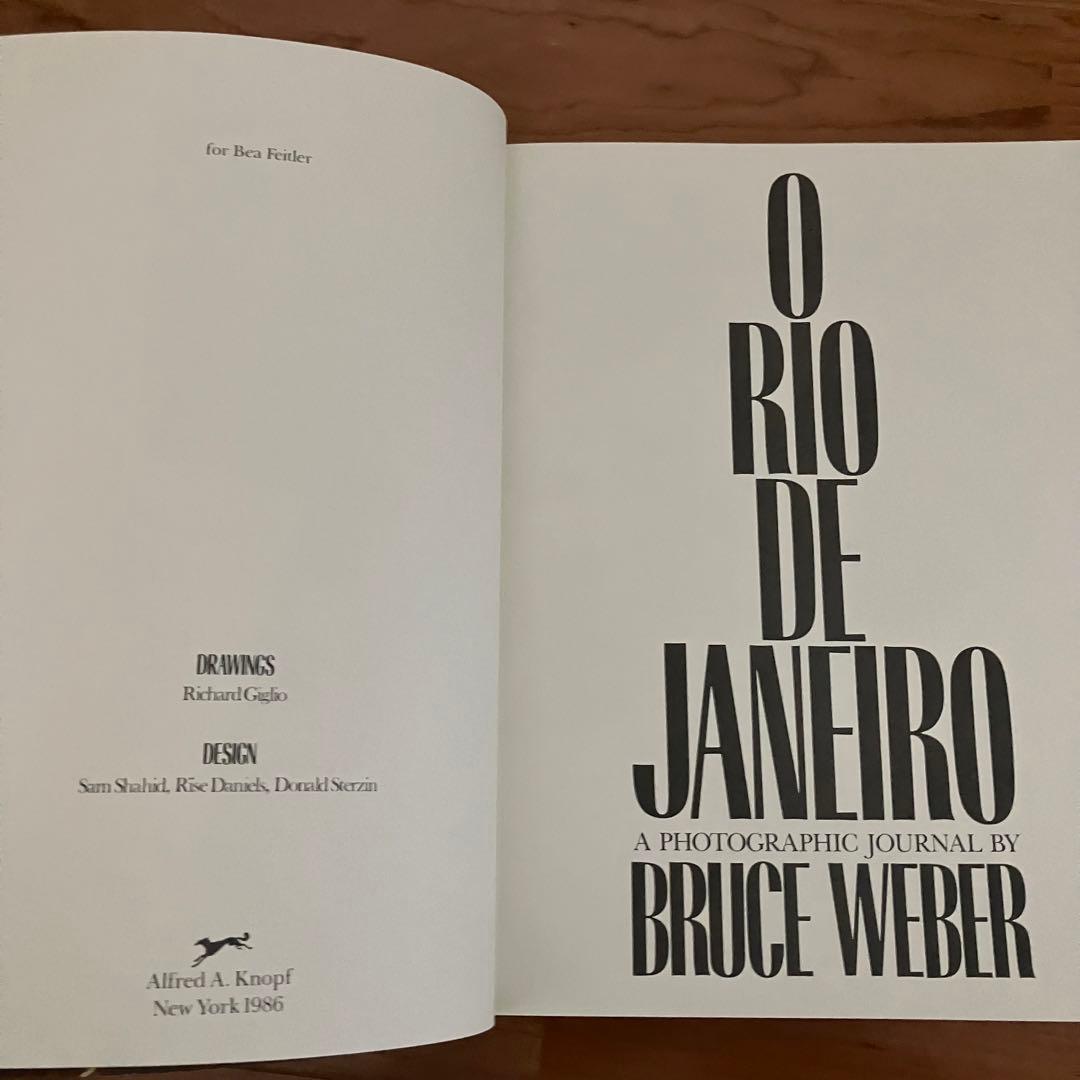 BRUCE WEBER 写真集 O RIO DE JANEIRO