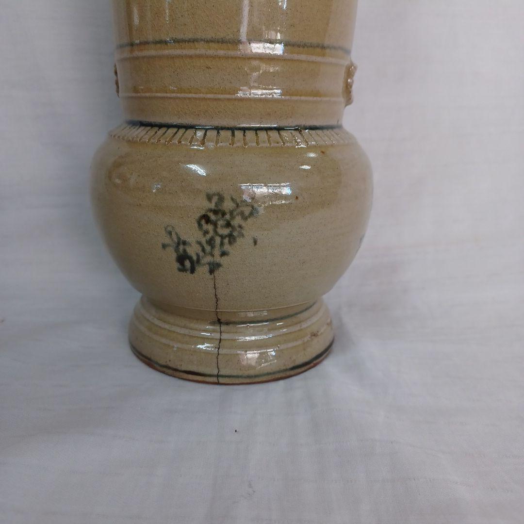 膳所焼花入