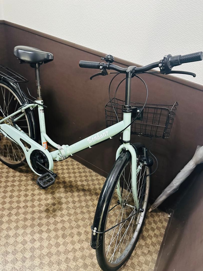 シティサイクル ミントグリーン 前カゴ付き