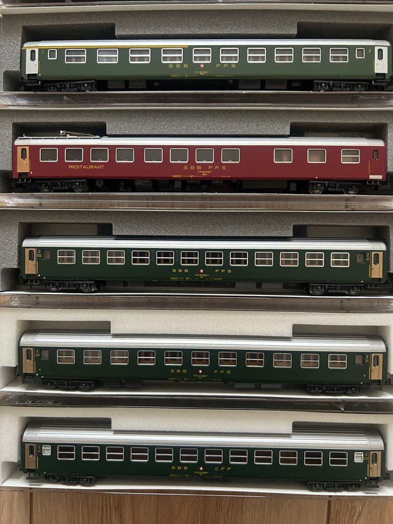 kato レムケSBB RIC 旧ロゴ1等2等、食堂車6両　室内灯標準装備レア品