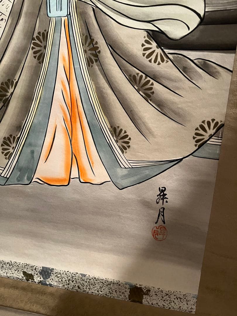 掛軸　美人絵　本仕立て　清少納言　肉筆