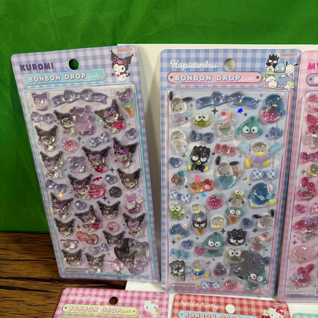【正規品】ボンボンドロップシール　大　サンリオ　ディズニー　9枚セット