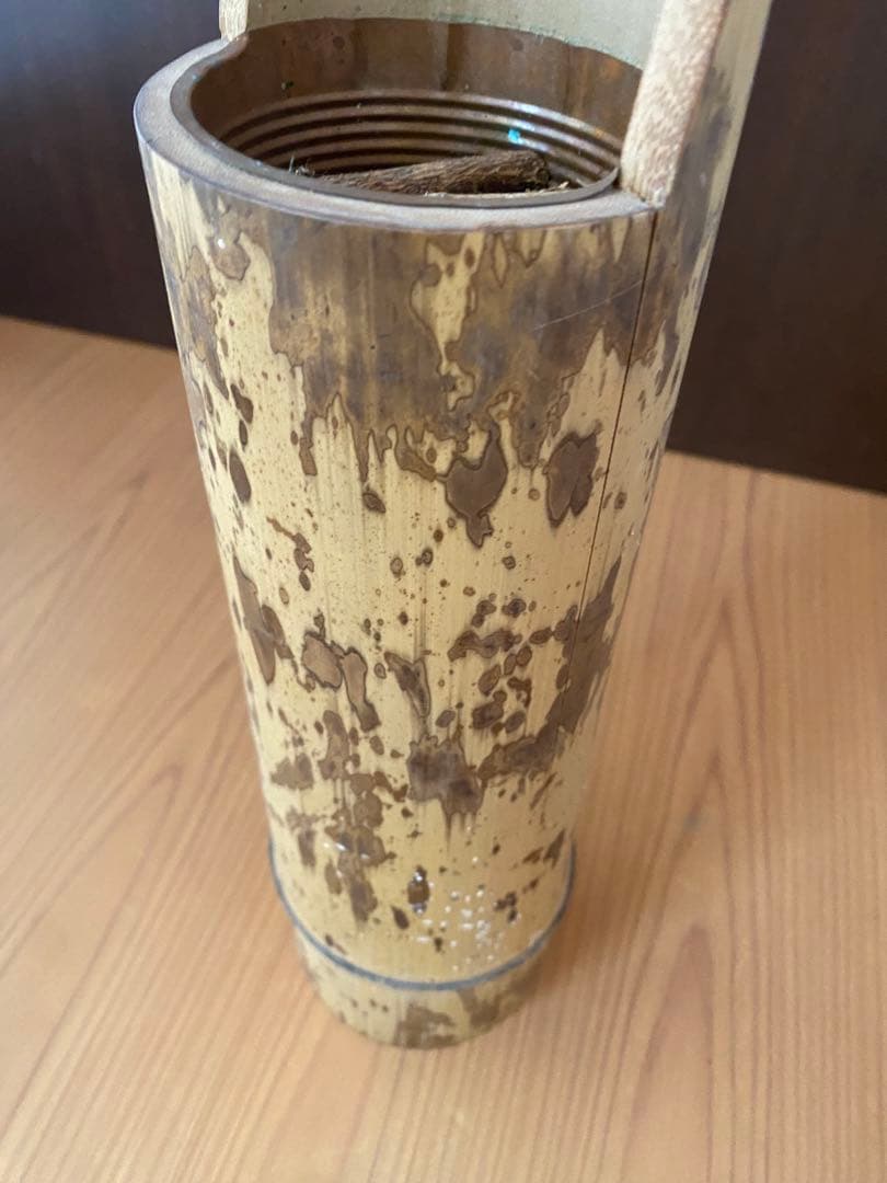 華道具 斑竹 鶴首 竹花器 華道 茶道具 花入