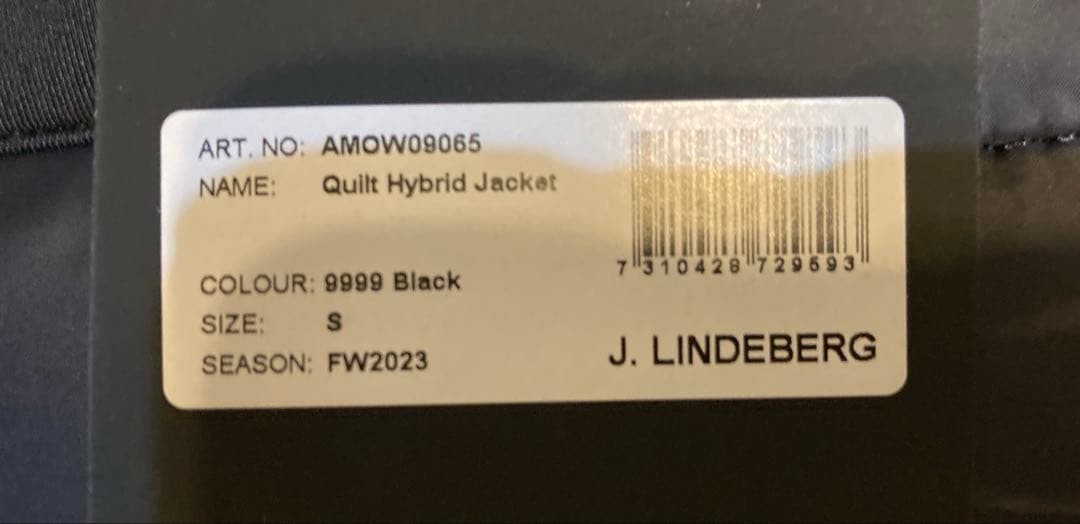 新品未使用　J.Lindeberg ブラック ジャケット