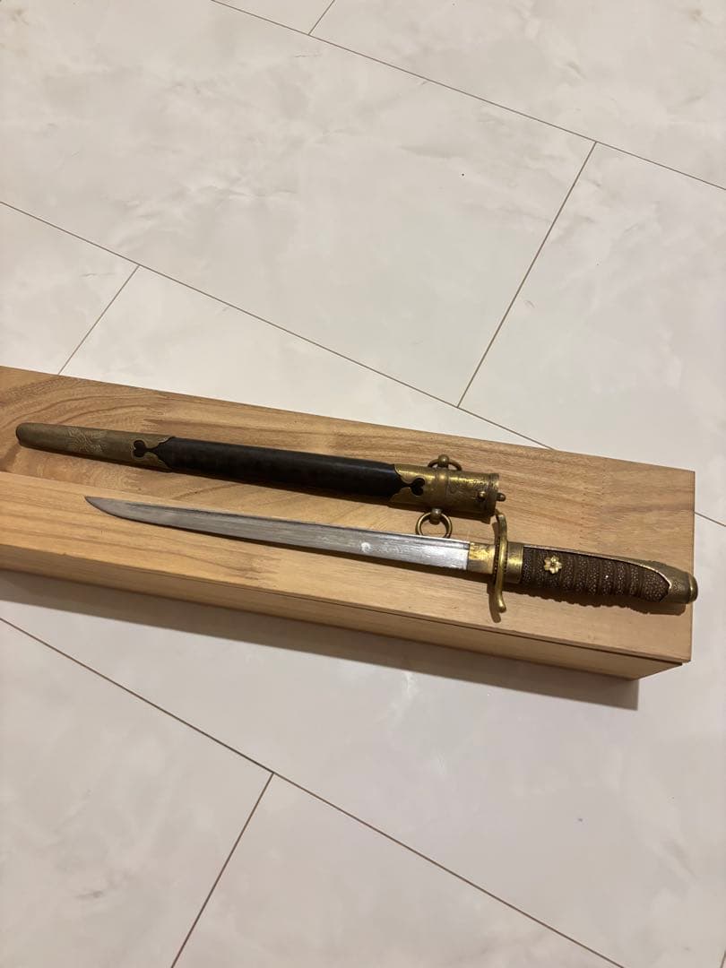 希少品　旧海軍 士官 短剣 鮫皮研ぎ出し 拵え　模造刀