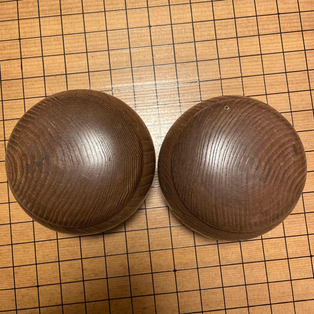 【極厚5.8寸】足付碁盤 新榧 柾目 17.5cm 天然蛤碁石 銘木碁笥セット