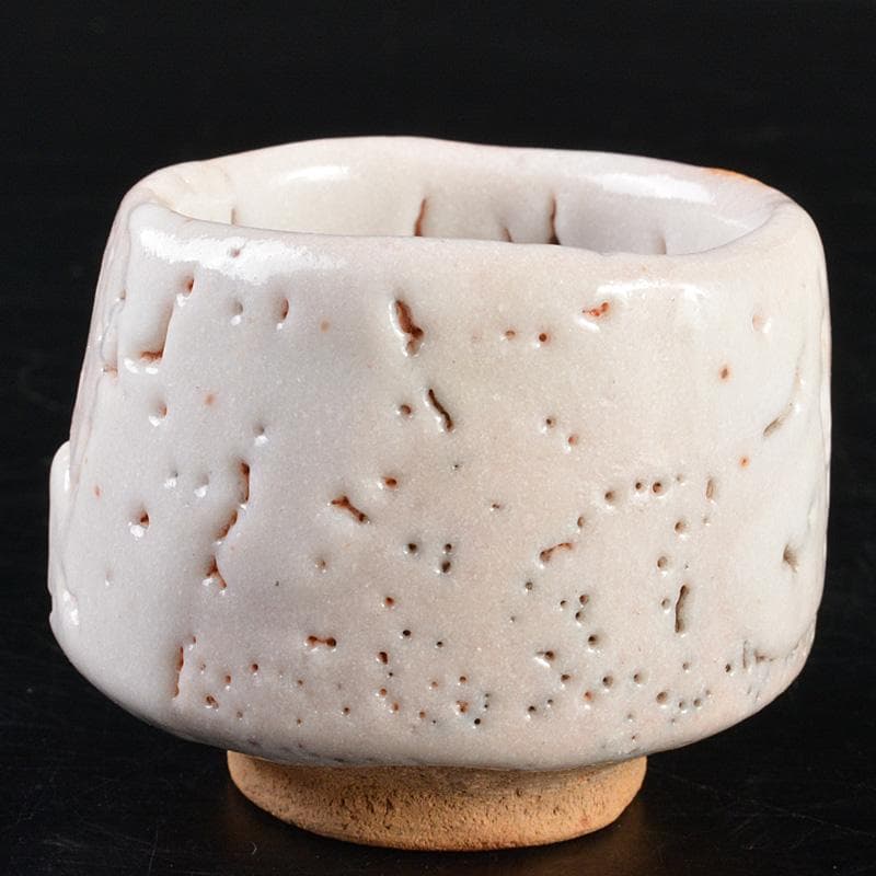 茶道具　加藤唐九郎　一無斎（一ム斎）作　志野　ぐい呑み　共布共箱　V　R7255