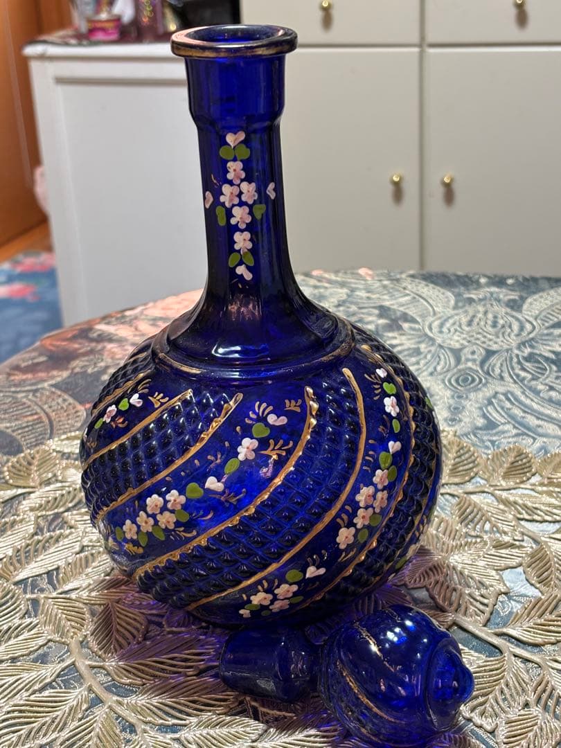 工芸品 BLUE ORIGINAL PERSIAN GLASS HAND MADE