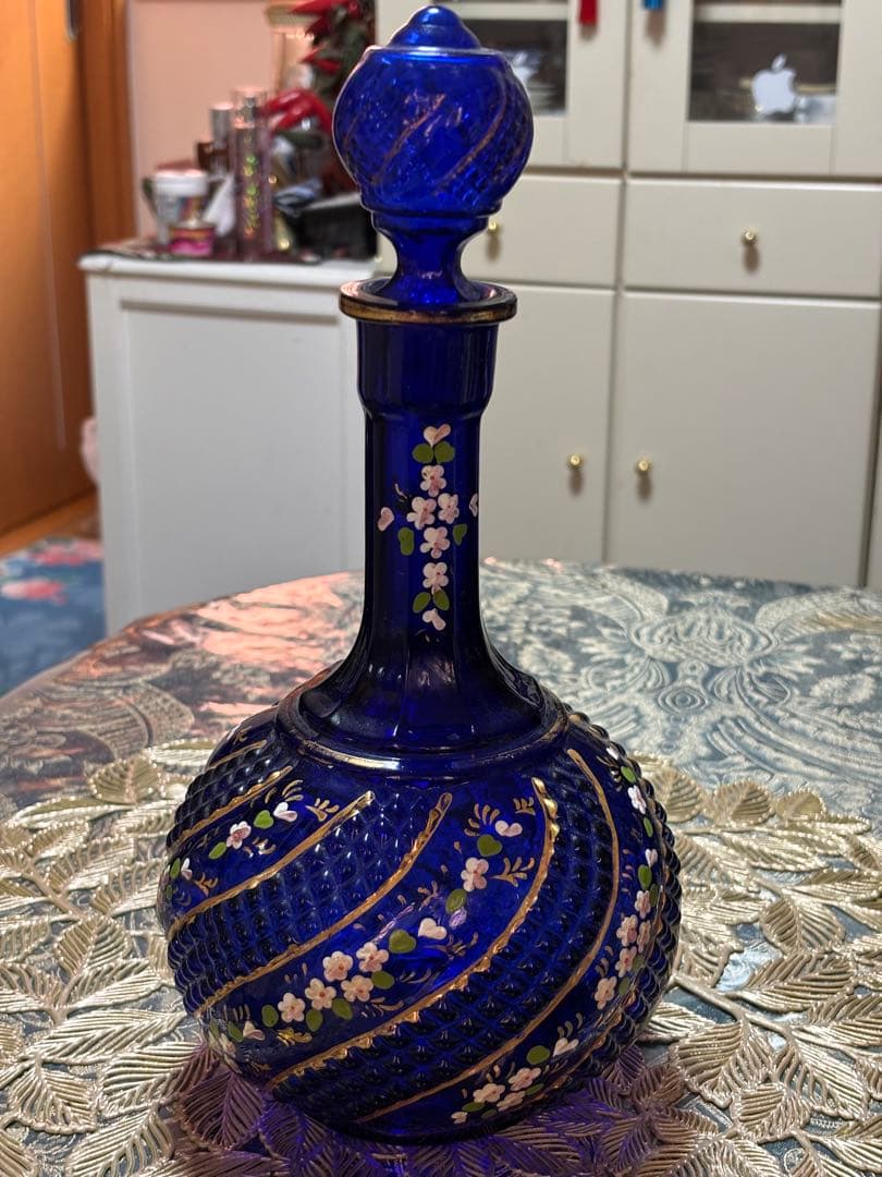 工芸品 BLUE ORIGINAL PERSIAN GLASS HAND MADE