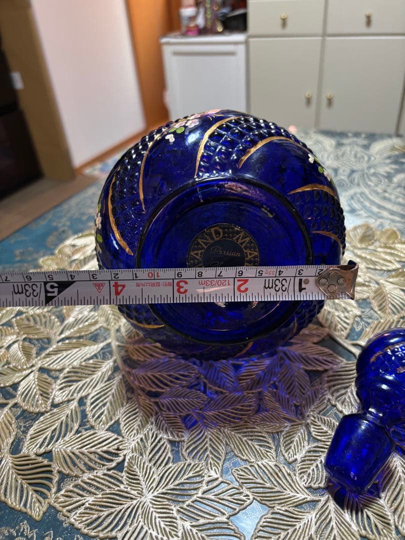 工芸品 BLUE ORIGINAL PERSIAN GLASS HAND MADE