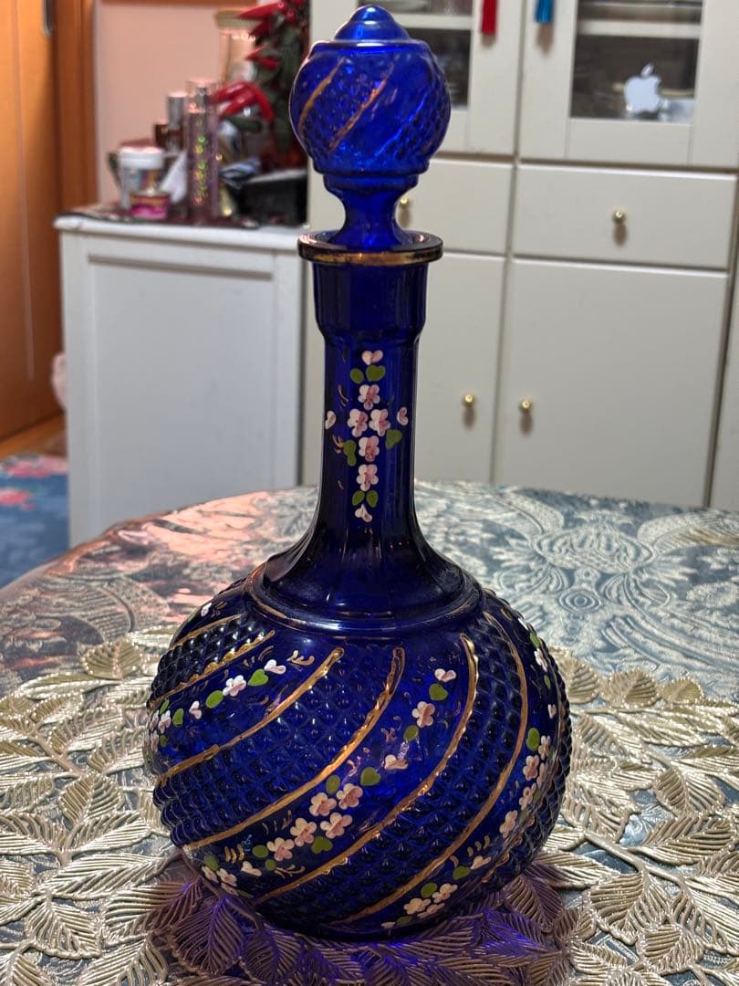 工芸品 BLUE ORIGINAL PERSIAN GLASS HAND MADE