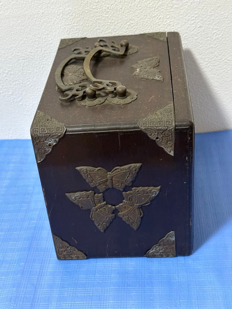 時代 骨製 麻雀牌 木箱付 骨牌 背竹牌 点棒 マージャン牌 　中国美術