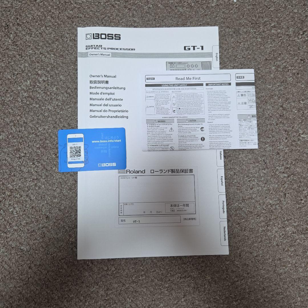BOSS GT-1 ギターエフェクター PSA100 BOSS純正アダプター