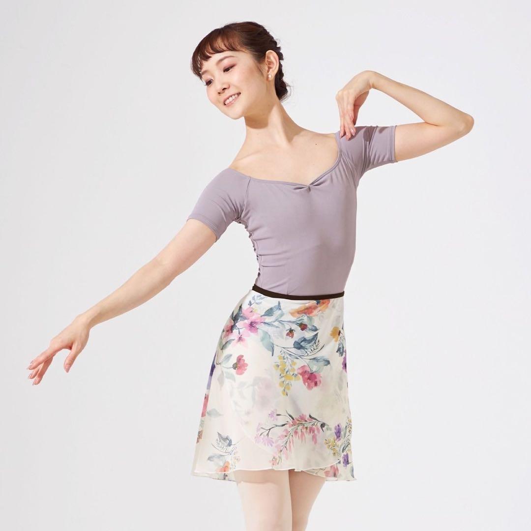 チャコット 花柄 ラップスカート 巻きスカート フリー