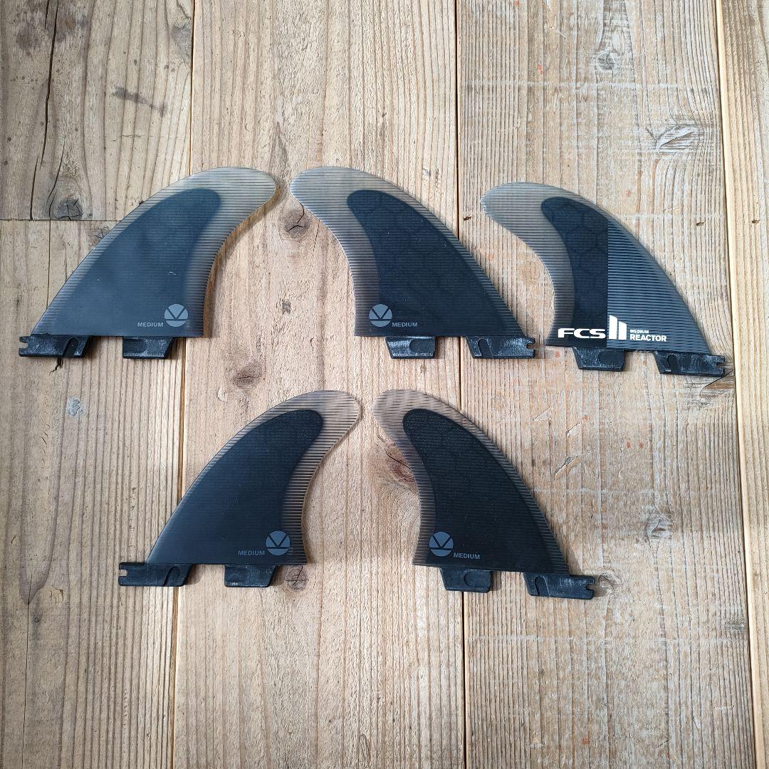 サーフィン・ボディボード FCS II REACTOR TRI FIN + QUAD FIN SET