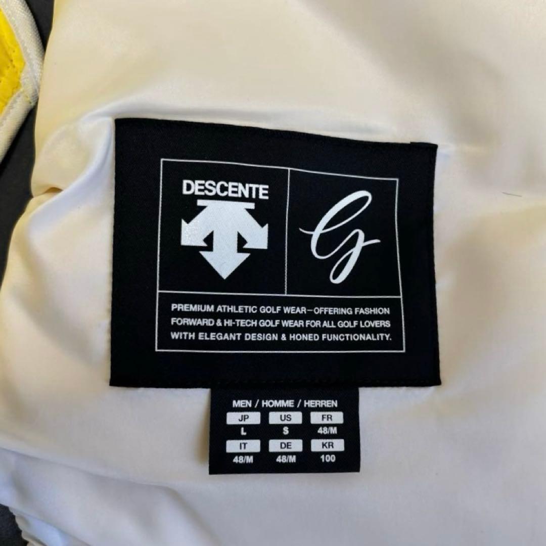 DESCENTE GOLF ハイブリッドダウンベスト イエロー×グレー