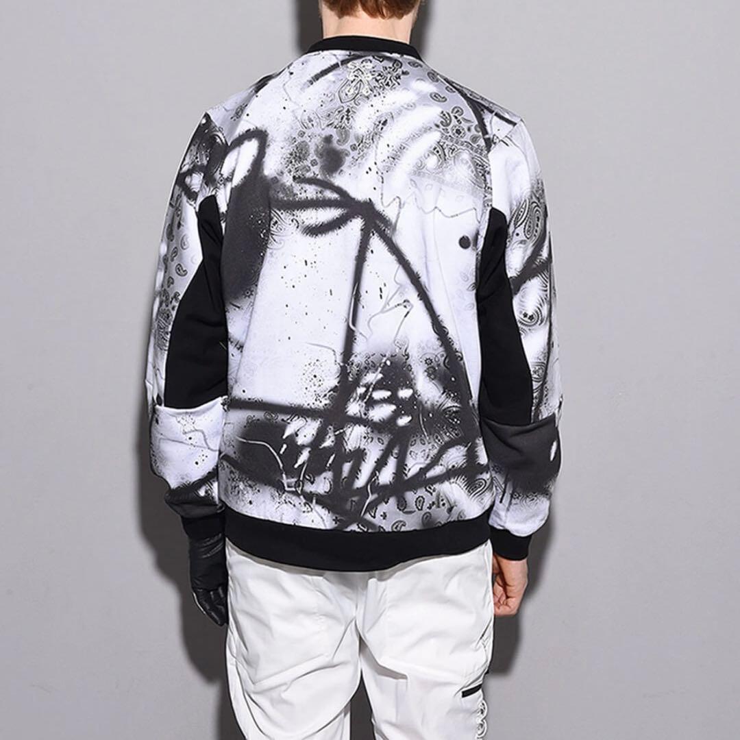ラッセルノ ゴルフ クルーネック P.O スプレー ペイズリー ホワイト XL