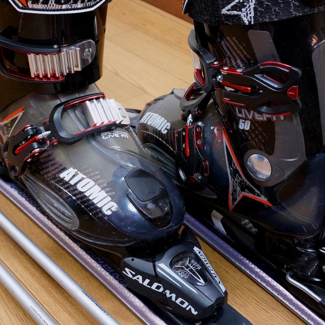 メンテ済 151cm 靴27～27.5cm SALOMON スキーセット 150