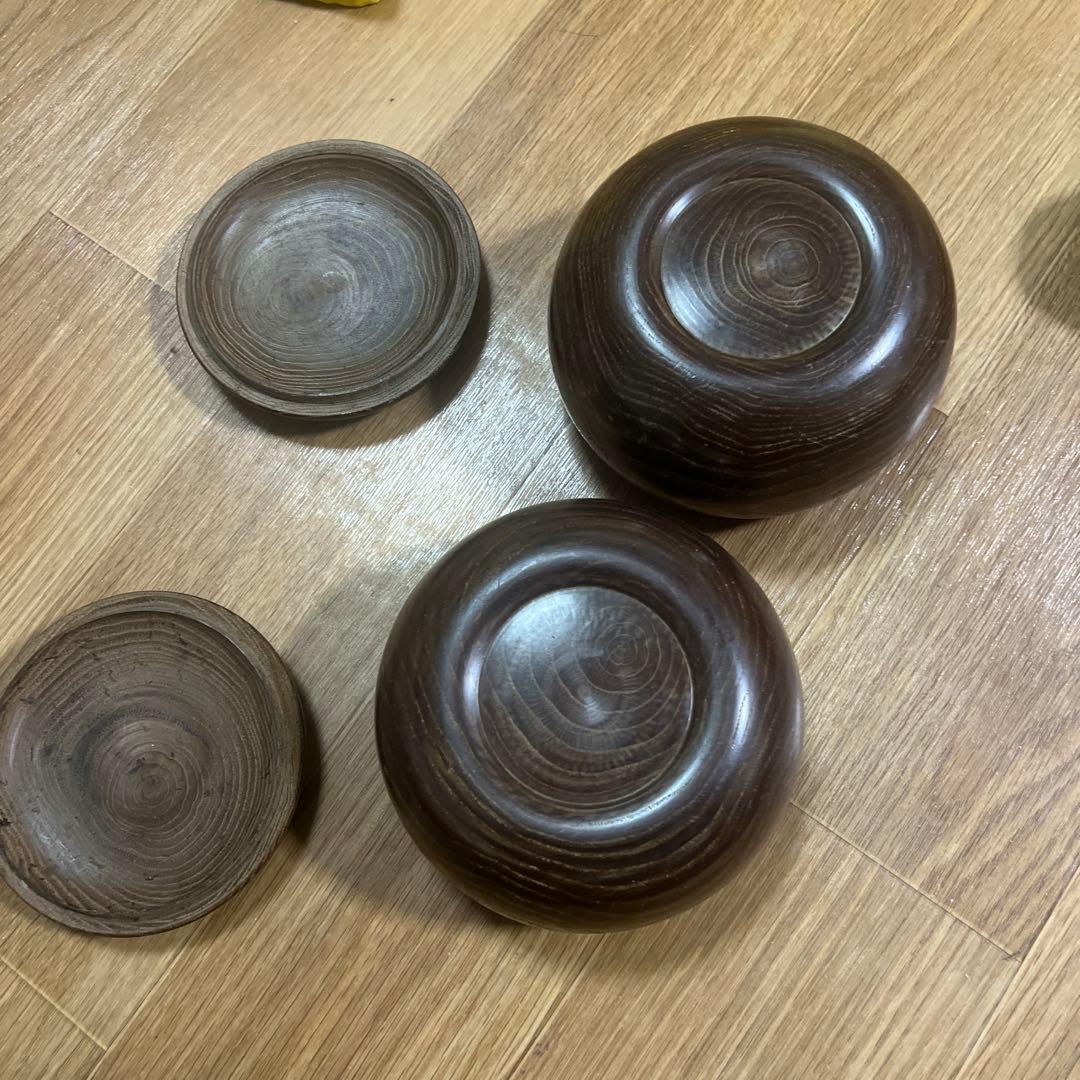 【美品】日向特製 蛤碁石＋本那智黒 39号 11mm 囲碁　任天堂碁盤
