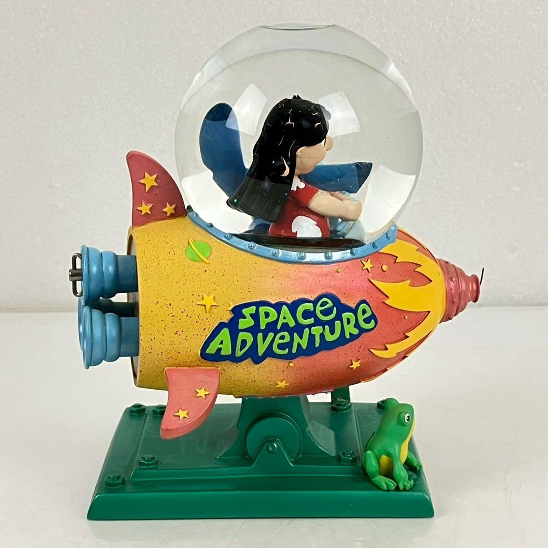 リロ&スティッチ フィギュア スノーグローブ オルゴール 25周年ピンズ付き