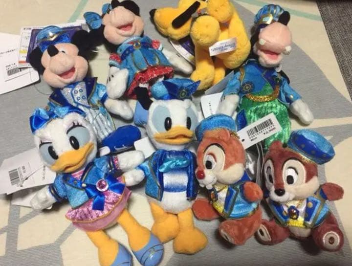ディズニーシー　15周年　ぬいぐるみ　バッジ　セット　ミッキー　ミニー　ドナルド